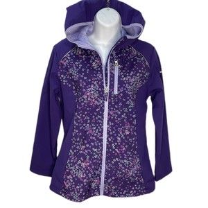 Free Country Girls Purple Jacket Faux Fur lined Inside Hoody Size 14/16 XXL